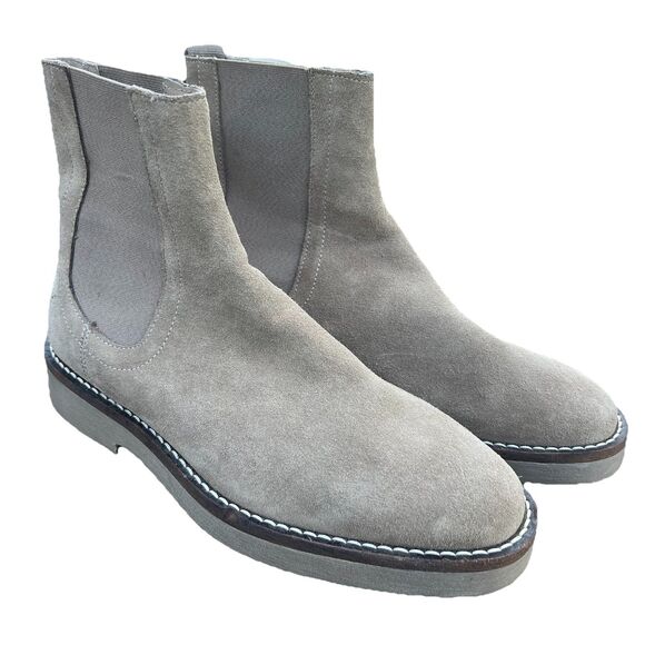 New Zara Men's Chelsea Ankle Boots Almond Toe Tan Suede Size US 8 UK 7 EUR 41 - Picture 1 of 10